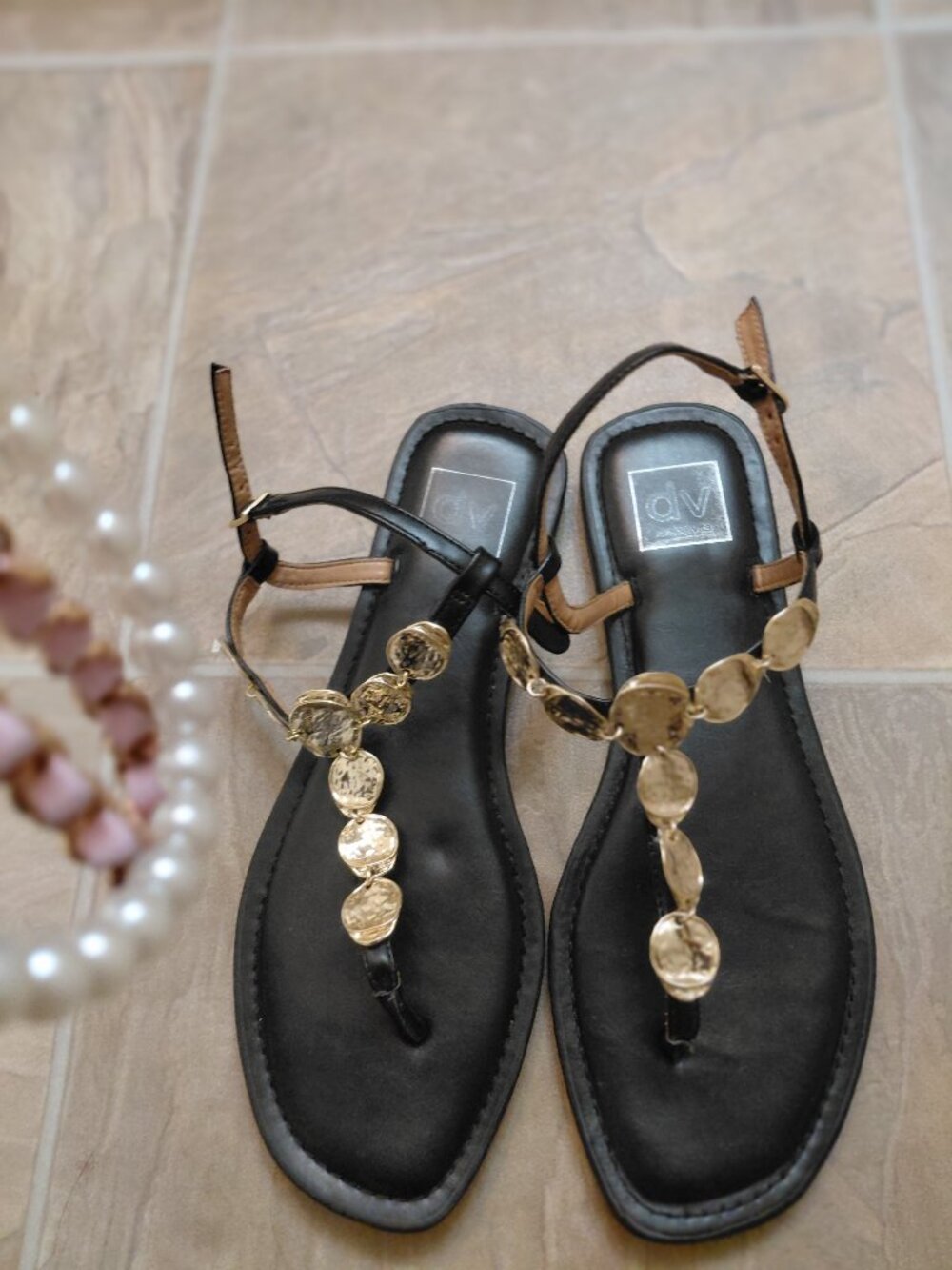 Sandals Black Gold
